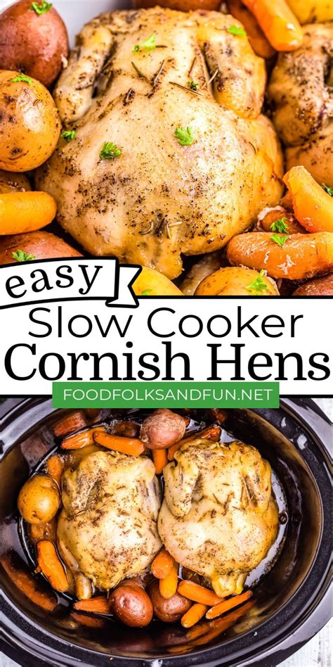 Cornish Hen Recipe Slow Cooker, Cornish Hens Crockpot, Cornish Hen ...