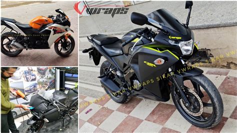 Honda CBR 150 Vinyl Wrapping Black Matt | cbr modification | Vwraps ...