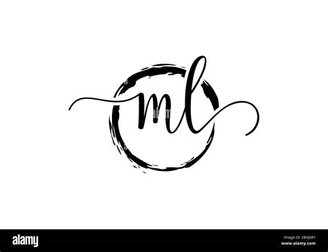 Initial Monogram Letter M L Logo Design Vector Template. ML Letter Logo ...