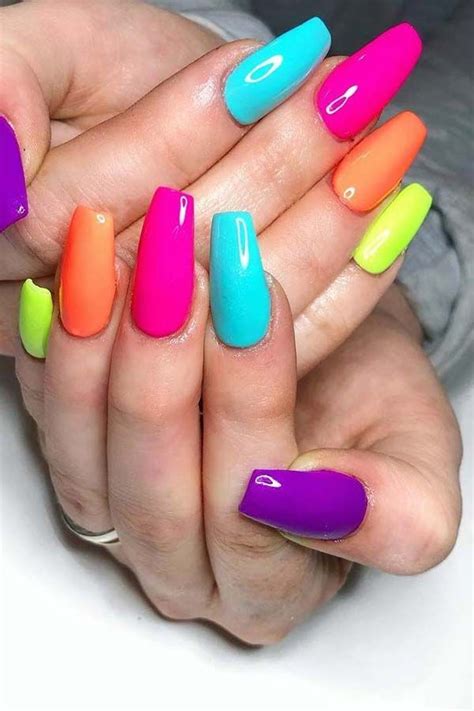 43 Colorful Nail Art Designs That Scream Summer - StayGlam | Nail ...