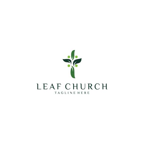 Simple Church logo sign modern vector graphic abstract tree leaf sign 7642929 Vector Art at Vecteezy