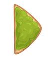 Whole egg avocado toast icon cartoon Royalty Free Vector