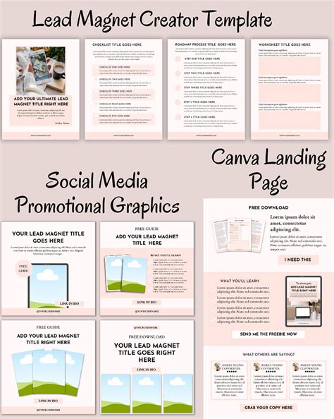 Customizable Canva Opt-in Landing Page Templates by Pinkey Studio on ...