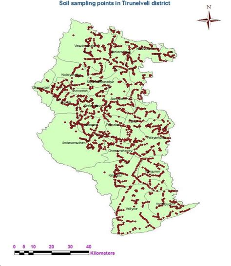 Soil sampling points of Tirunelveli district | Download Scientific Diagram