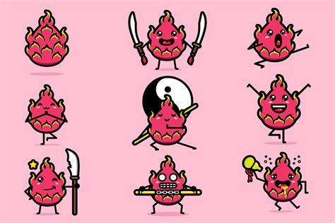 Set of Dragon Fruit Vector Designs Graphic by jonnyleaf14 · Creative Fabrica