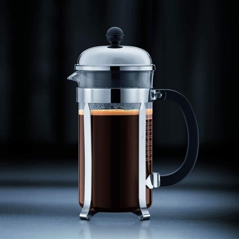 Bodum Chambord French Press Coffee Maker, 17 Ounce, .5 Liter, Chrome 17 ...