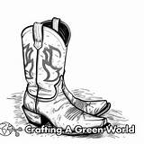 Cowboy Boot Coloring Pages  Free & Printable sketch template