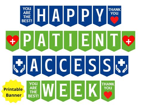 Patient Access Week Printable Banner, Patient Access Professionals Week Sign, Patient Access ...