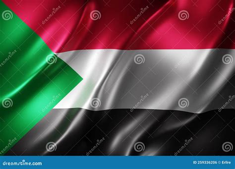 North Sudan 3d flag stock illustration. Illustration of concept - 259336206