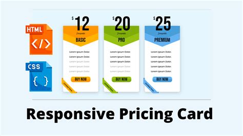 Responsive Pricing Card Design Using HTML and CSS