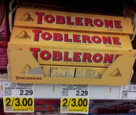 Toblerone Chocolate for $1.00 at Kroger!