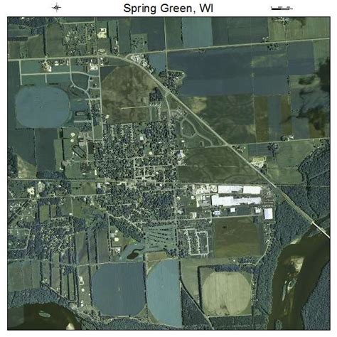 Aerial Photography Map of Spring Green, WI Wisconsin