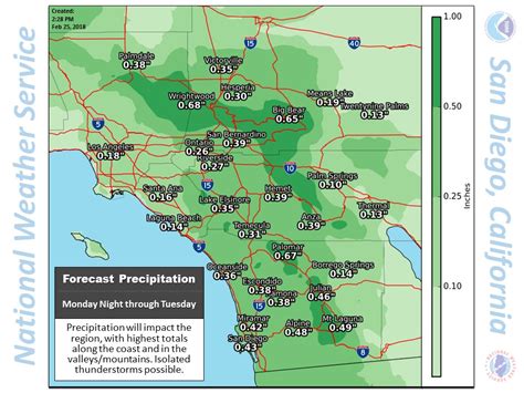 NWS San Diego on Twitter: "Here is the updated precipitation forecast ...