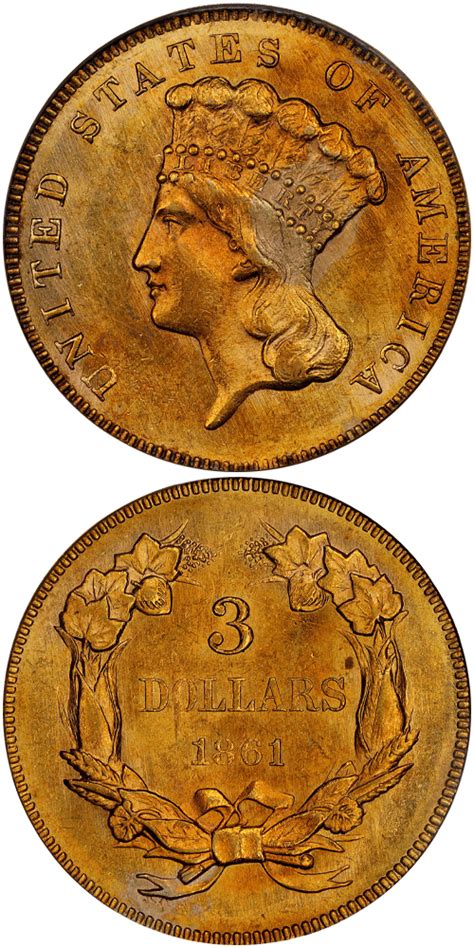 What is the Value of an 1861 Gold Three Dollar?