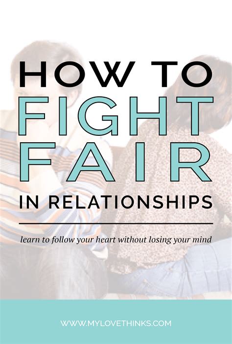 How to fight fair in relationships - My Love Thinks