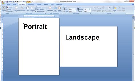 How to change page layout to landscape in portrait MS Word Document ...