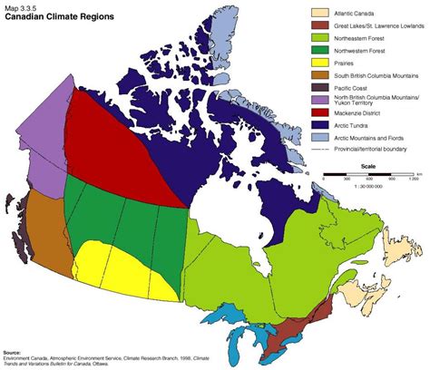 Canada clima sulla mappa - Mappa del Canada clima (America del Nord ...