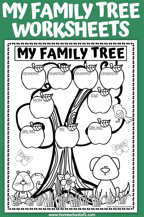 My Family Tree Coloring Page (free worksheet) - Homeschool of 1