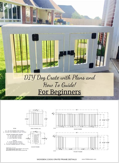 DIY Wood Dog Crate With Plans and How To Guide! For Beginners! Try it ...