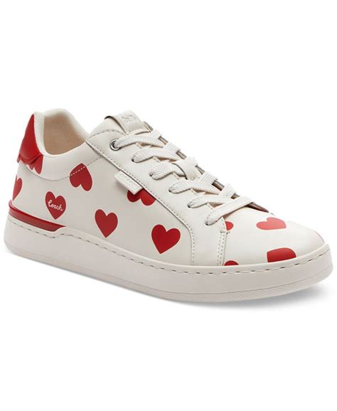 COACH Women's Lowline Signature Valentines Day Lace-Up Sneakers - Macy's