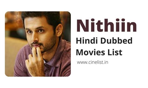 Nithiin Hindi Dubbed Movies List [Filmography] - CineList