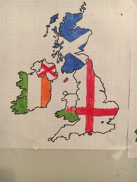 Flag map of the British Isles : r/MapPorn