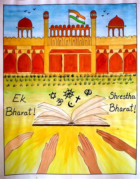 Poster on Ek Bharat Shreshtha Bharat – India NCC