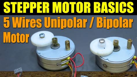 Stepper Motor Basics - 5 Wires Unipolar / Bipolar Motor - YouTube