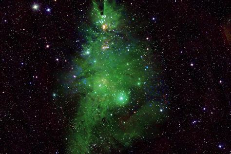 NASA finds a big 'Christmas tree' glowing in space