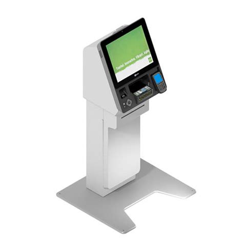 Check-in kiosk with passport reader - TouchPort 120 - NCR Corporation - with boarding pass ...