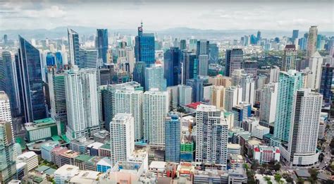 VIDEO: Makati Metro Manila Skyline Aerial View