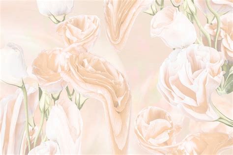 Floral background PSD, beige rose | Premium PSD - rawpixel