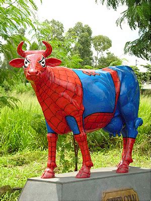 SpiderCow (with or without Horns) Fiberglass Spider Cow Statue