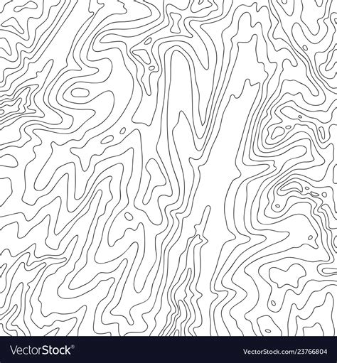 Topographic map black line on white Royalty Free Vector