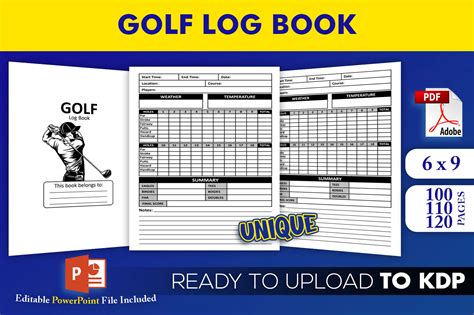 Golf Log Book KDP Interior Template Graphic by Beast Designer · Creative Fabrica