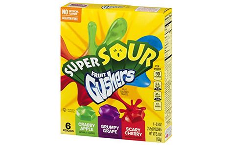 Betty Crocker Super Sour Fruit Gushers Box 153 grams - Reviews | Nutrition | Ingredients ...