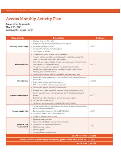 36+ Activity Plan - Sample, Example, Format