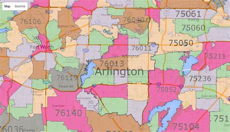 Zip Code Map Of Arlington Tx Zip Code Map | Images and Photos finder