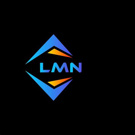 LMN abstract technology logo design on Black background. LMN creative ...