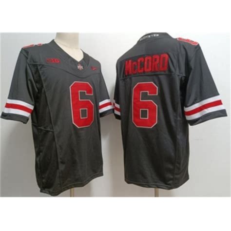 Men's Ohio State Buckeyes #6 Kyle McCord Black 2023 F.U.S.E. Limited ...