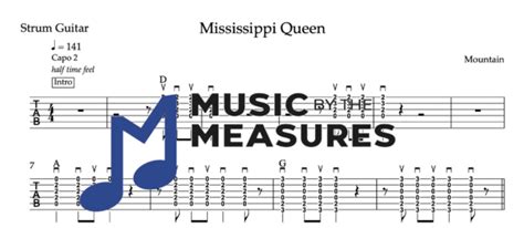 Mississippi Queen - Strum Guitar - Music by the Measures