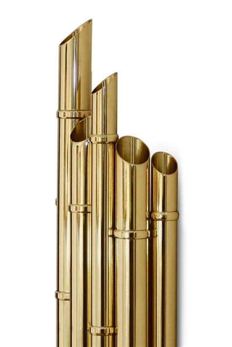 Bamboo Wall Light in Glossy Brass For Sale at 1stDibs