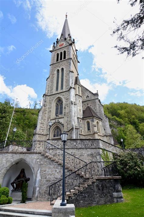 Cathedral Florin Vaduz Liechtenstein - Stock Photo , #affiliate, #Vaduz ...