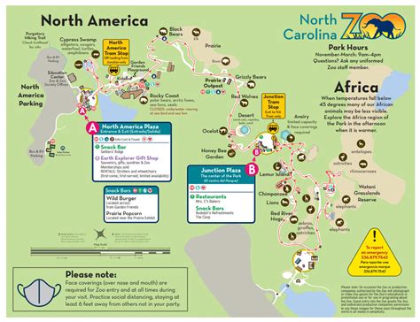 North Carolina Zoo Map and Brochure (2019 - 2024) | ThemeParkBrochures.net