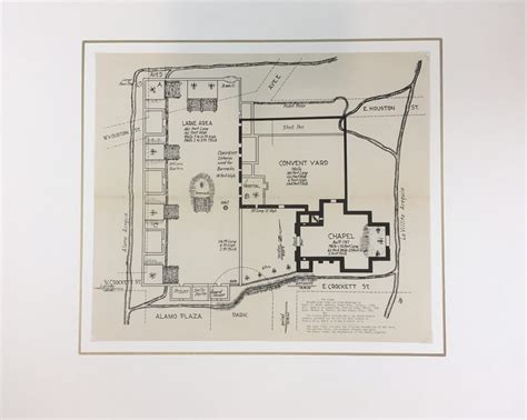 Layout of the Alamo during the Siege, Texas Revolution Military Map ...