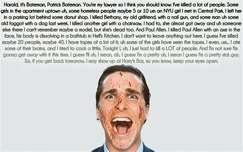 American Psycho, Christian Bale, Quote American Psycho Book, American ...