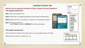 How do I use my graphing calculator to Solve a System of Linear Equations?