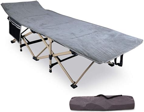 REDCAMP Comfortable Folding Camping Cot with Mattress Pad for Adults ...