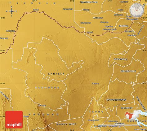 Physical Map of VRYBURG