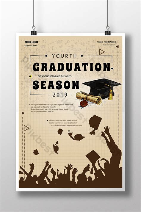 Simple Youth Graduation Season Poster Design | PSD Free Download - Pikbest